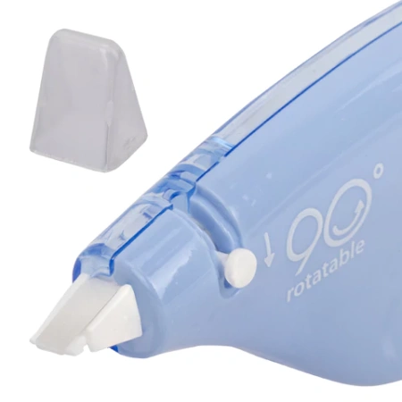 Корректирующая лента BRAUBERG PASTEL 5 мм х 12 м, вращающийся наконечник 90°, механизм перемотки, корпус голубой, блистер, 272488 - МСК «Форвард»