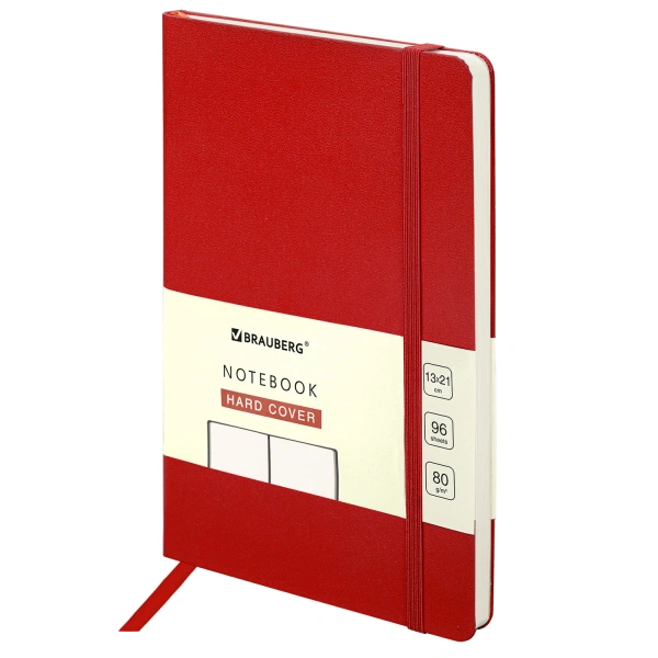 Блокнот-скетчбук А5 130х210мм, BRAUBERG ULTRA, балакрон, 80г/м2, 96л, без линовки, красный, 113049