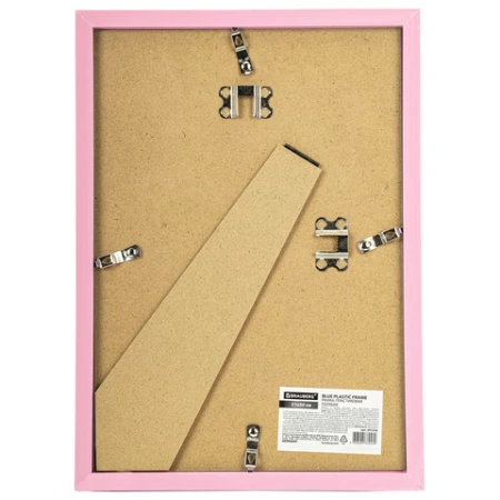 Рамка 21х30 см небьющаяся, багет 17,5 мм, пластик, BRAUBERG "Colorful", розовая, 391248 - МСК «Форвард»