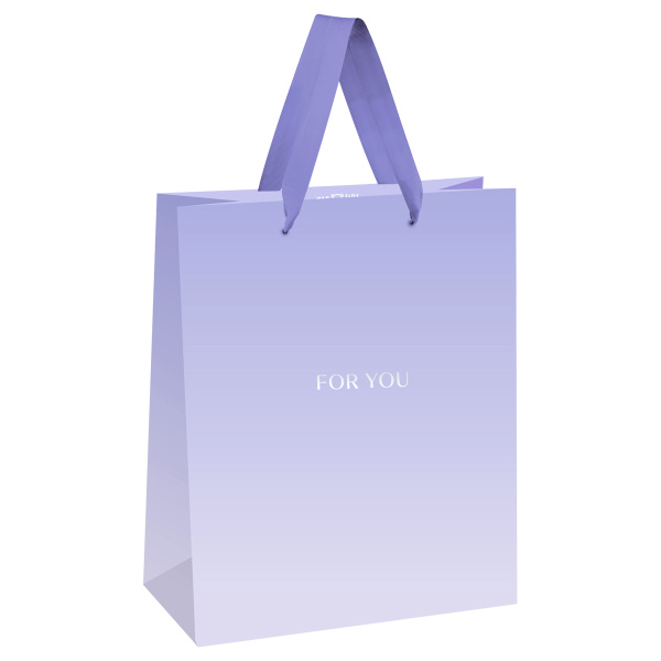 Пакет подарочный 18*23*10см MESHU "For you. Purple", фольга, матовая ламинация MS_66148 382289 - МСК «Форвард»