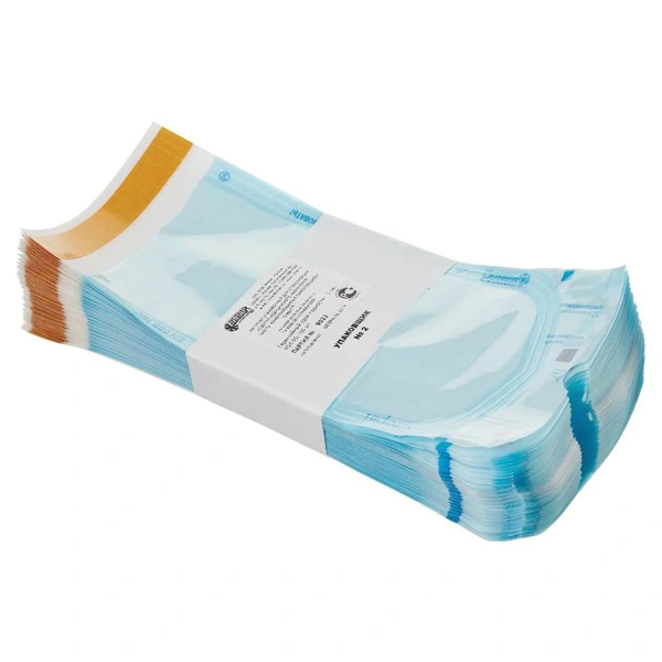 Пакет комб. самокл. ВИНАР СТЕРИТ, комплект 100 шт., для ПАР/ГАЗ стерилизации, 100х200мм, 630420