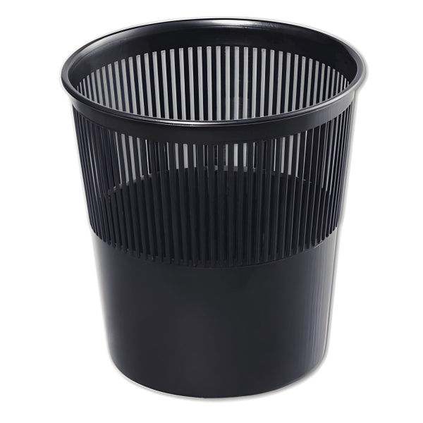 Корзина для бумаг 9 л, сетчатая, черная, СТАММ КР21  230347