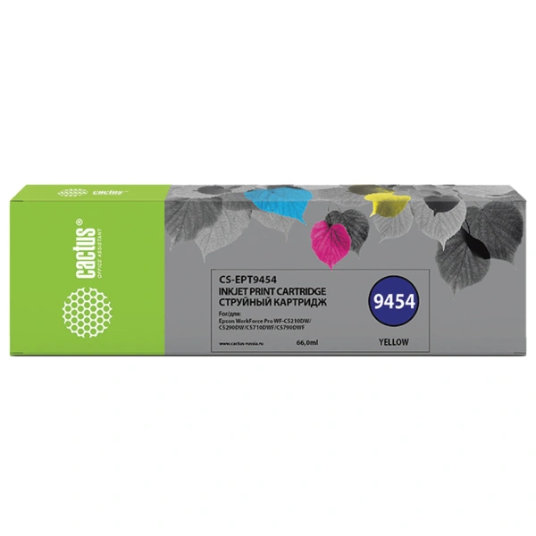 Картридж струйный CACTUS (CS-EPT9454) для Epson WF-C5290DW/WF-C5790DW, желтый CS-EPT9454 363370 под заказ 8 дней