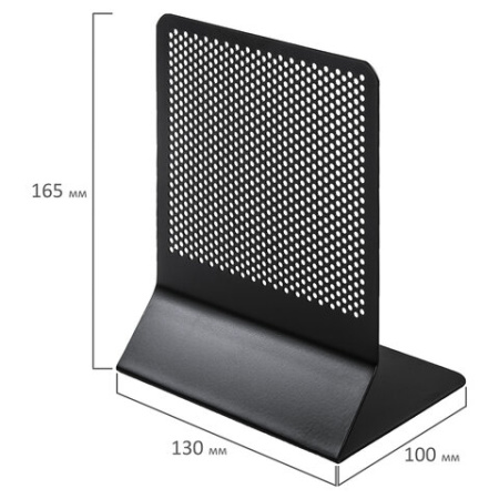 Держатель (ограничитель) подставка для книг BRAUBERG "Germanium Original", КОМПЛЕКТ 2 штуки, металл, 237978 - МСК «Форвард»