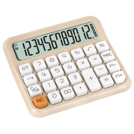 Калькулятор настольный BRAUBERG KW-1000-BG (152x132 мм), 3D-кнопки, 12 разрядов, бежевый, 272957 - МСК «Форвард»