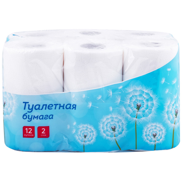 Бумага туалетная OfficeClean 2-слойная, 12шт., 14.5м тиснение, белая 279672