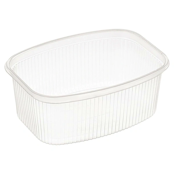 Одноразовый контейнер 500мл, КОМПЛЕКТ 100шт, БЕЗ КРЫШКИ, 138х102мм прозрачные, ПП, ЮПЛАСТ, шк432 ЮУП 607536