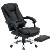 Кресло офисное CROMEX (КРОМЕКС) "Chill MS-005", с функцией вибромассажа, подножка, экокожа, черное, 532958 - МСК «Форвард»