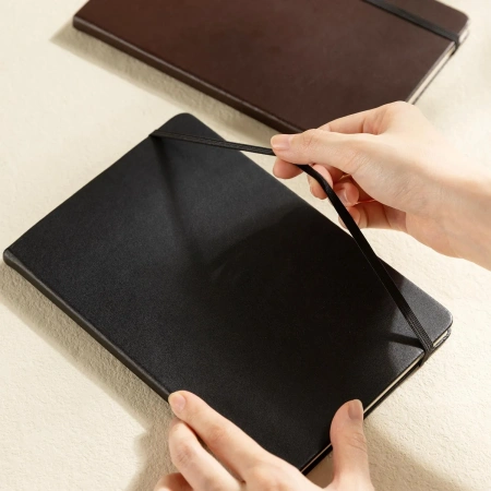 Бизнес-блокнот А5 96л Deli Squared Notebook чёрный твердая обложка на резинке EN112G 1741972 - МСК «Форвард»