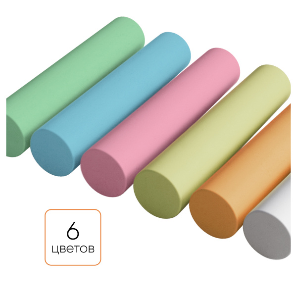 Мелки для асфальта Гамма "Мультики" цветные, 12шт., круглые, пластиковое ведро 171220212 342045 - МСК «Форвард»