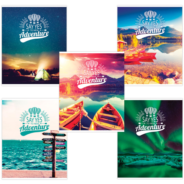 Тетрадь А5 96л. BRAUBERG скоба, клетка, обложка картон, ПРИКЛЮЧЕНИЯ, 403065