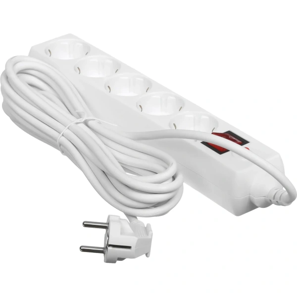 Сетевой фильтр Buro 500SH-5-W на 5 розеток 5 метров белый 992295 1308177 - МСК «Форвард»