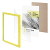 Рамка 21х30 см небьющаяся, багет 17,5 мм, пластик, BRAUBERG "Colorful", желтая, 391246 - МСК «Форвард»