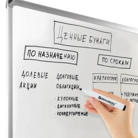 Маркер стираемый для белой доски ЧЕРНЫЙ, BRAUBERG "ULTRA WHITEBOARD MARKER", 3 мм, с клипом, 152634 - МСК «Форвард»