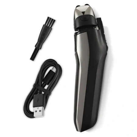 Электробритва сетчатая KITFORT KT-4138, 2 в 1, бритва-триммер, аккумулятор, сухое бритье, серебристая 458193 - МСК «Форвард»