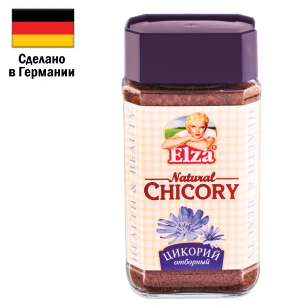 Цикорий ELZA "Natural Chicory" гранулированный 100 г, стеклянная банка, ГЕРМАНИЯ, 7056 621186