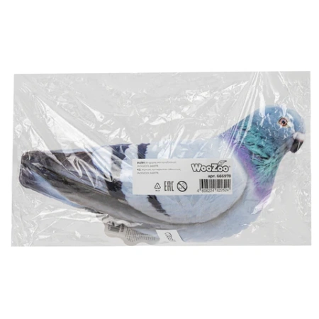 Игрушка мягкая "ГОЛУБЬ", ткань вельбоа, 28х17 см, WOOZOO (ВУЗУ), 666678 - МСК «Форвард»