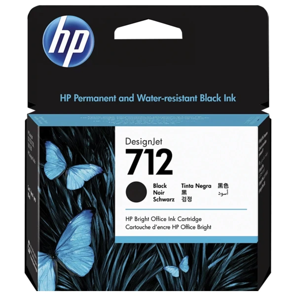Картридж струйный для плоттера HP (3ED71A) DesignJet T230/T250/T630/T650, №712, черный, увелич. рес 363911 под заказ 8 дней 