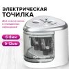Точилка электрическая BRAUBERG DUAL (для 2 диаметров карандашей!), 4 батарейки АА, белая, 270580 - МСК «Форвард»