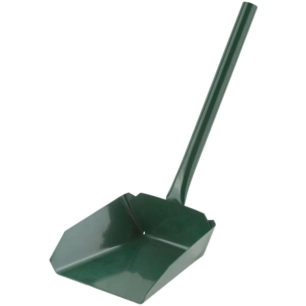 Совок для мусора металл окрашенный с металлической ручкой 8534 (ширина 18 см, ручка 15.3 см) 1770185 - МСК «Форвард»