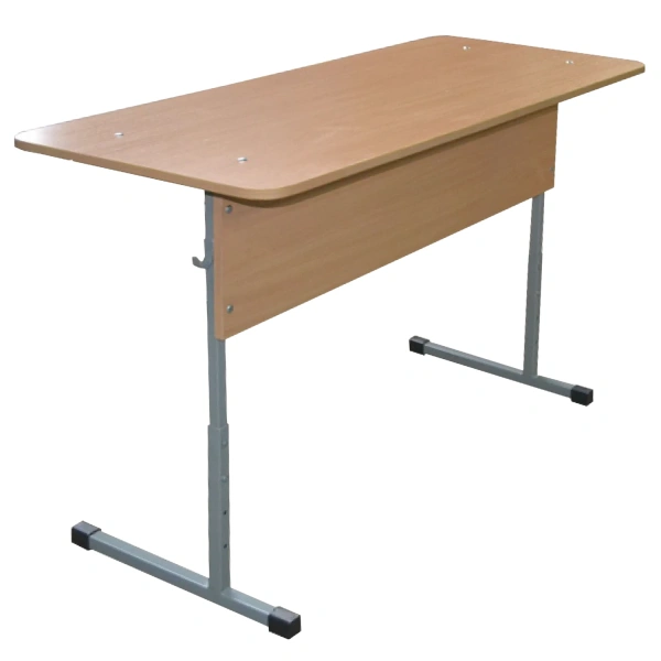 Стол-парта 2-мест. регулир. "Бюджет" (ш1200*г500*в520-640мм) рост 2-4, серый каркас,ЛДСПбук, 531367