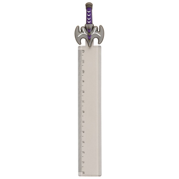 Линейка с топпером 12см MESHU "Grey sword", пластиковая, европодвес MS_36852 322841