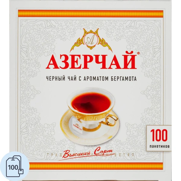 Чай чёрный Азерчай Букет 100 пакетиков (бергамот) 130340 761027