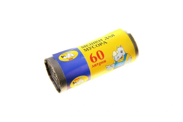 Мешки для мусора 60л 30шт Мультипласт 8мкм в рулоне черные
