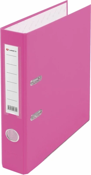 Папка регистратор 50мм А4 РР розовая, металлическая окантовка, карман AF0601-PN1/AF0601-PN1 Lamark (Ламарк) 128/73112