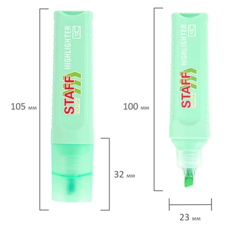 Набор текстовыделителей 6 ПАСТЕЛЬНЫХ ЦВЕТОВ, STAFF "EVERYDAY HL-707", линия 1-5 мм, скошенный наконечник, 152551 - МСК «Форвард»