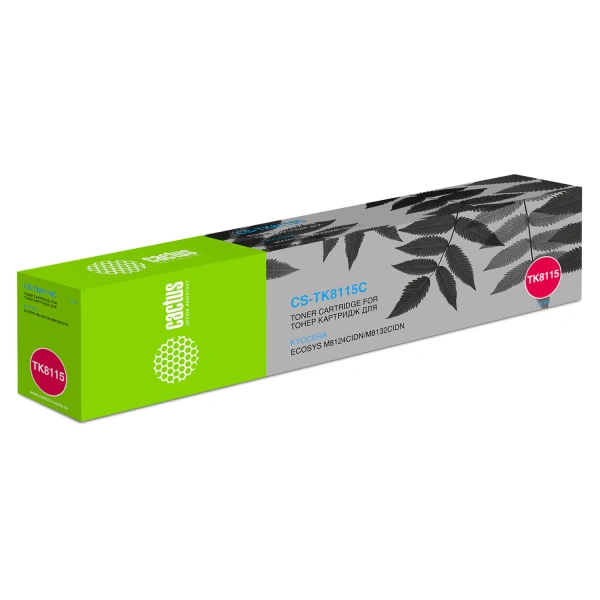 Тонер-картридж CACTUS (CS-TK8115С) для Kyocera Mita Ecosys M8124cidn/M8130cidn, голубой, рес 6000стр 363362