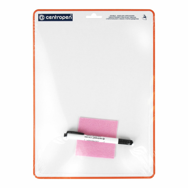 Доска двусторонняя маркерная А4 (240х337 мм), КЛЕТКА, 1 маркер+салфетка, CENTROPEN, 7779 5 7779 0185 230490