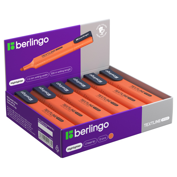 Текстовыделитель Berlingo "Textline HP500" персиковый, 1-5мм T7518 374567 - МСК «Форвард»