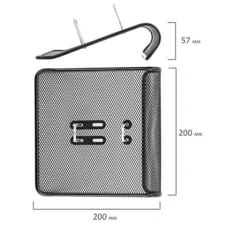 Подставка для календаря большая BRAUBERG "Germanium", металлическая, 57х200х200 мм, черная, 231972 - МСК «Форвард»
