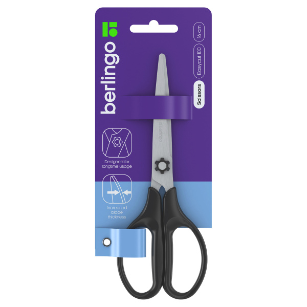 Ножницы Berlingo "Easycut 100" 16см, европодвес DNn_16040 326308