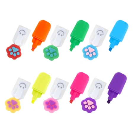 Набор текстовыделителей с топперами 6 ЦВЕТОВ НЕОН, "ЛАПКИ", линия 1-4 мм, FUNSTER (ФАНСТЕР), 152645 - МСК «Форвард»