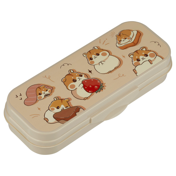 Пенал-футляр, 215*90*43 СТАММ "Хомяки", бежевый ПН-32108 379946