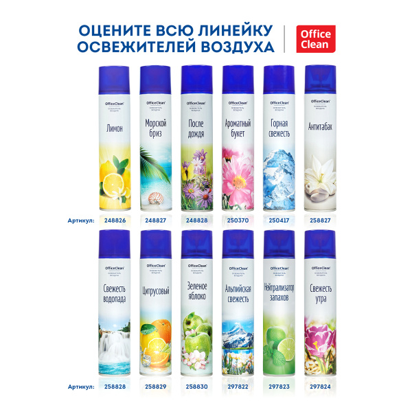Освежитель воздуха аэрозольный OfficeClean "Ароматный букет", 300мл 250370 - МСК «Форвард»