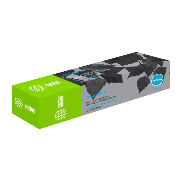 Картридж лазерный CACTUS (CS-CF351A) для HP CLJ M176n/M177fw, голубой, ресурс 1000 стр CS-CF351A362071 под заказ 8 дней
