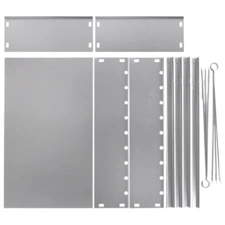 Мангал сборный стальной, размер 500х300х500 мм + 6 шампуров из нержавеющей стали, в коробке, 701728 - МСК «Форвард»