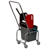 Тележка уборочная Eco-Force, 1 съемное ведро 25 л, отжим, металлический каркас, бесшумные колеса, 21EF/1 609747 - МСК «Форвард»