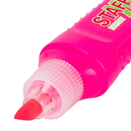 Текстовыделитель STAFF "EVERYDAY HL-707", РОЗОВЫЙ, линия 1-5 мм, скошенный наконечник, 152544 - МСК «Форвард»