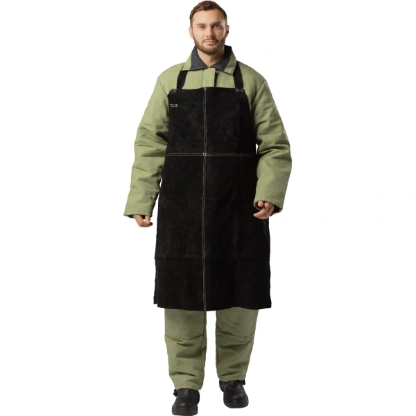 Фартук спилковый Ф1 чёрный 1438409 - МСК «Форвард»