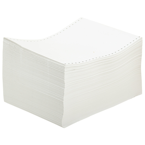 Бумага с неотрывной перфорацией, 210х305мм (12"), 1600 листов, плотность 65г/м2, белизна 98% 110067