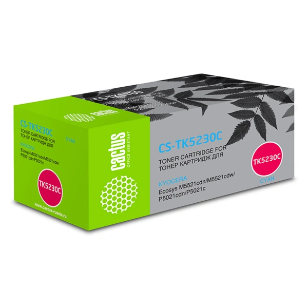 Картридж лазерный CACTUS (CS-TK5230C) для Kyocera M5521cdn/M5521cdw/P5021cdn, голубой, рес 2600 стр. 363699