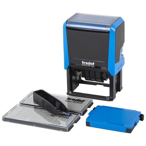 Датер самонаборный 6 строк+дата, оттиск 60*40мм синий,TRODAT 4727, КАССЫ В КОМПЛЕКТЕ  53333/188617 235551