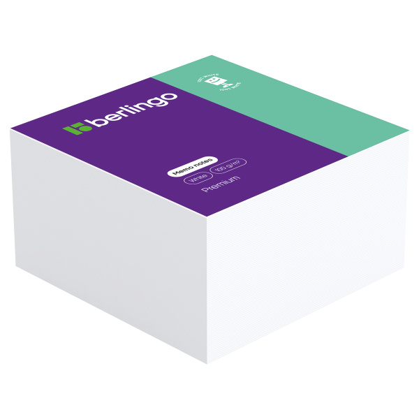 Блок для записи Berlingo "Premium" 9*9*4,5см, белый, 100% белизна ZP8601 290212 - МСК «Форвард»