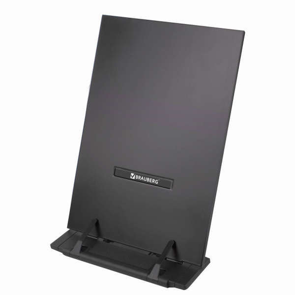 Подставка для книг и учебников BRAUBERG, большая, регулируемый наклон, металл/пластик, черная,237447