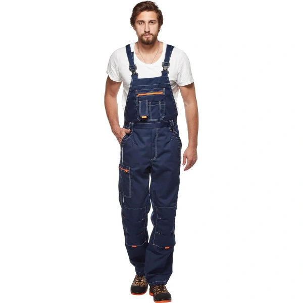 Полукомбинезон рабочий летний мужской л34-ПК со светоотражающим кантом синий (размер 96-100 (48-50), рост 170-176) 1724741 минпромторг - МСК «Форвард»
