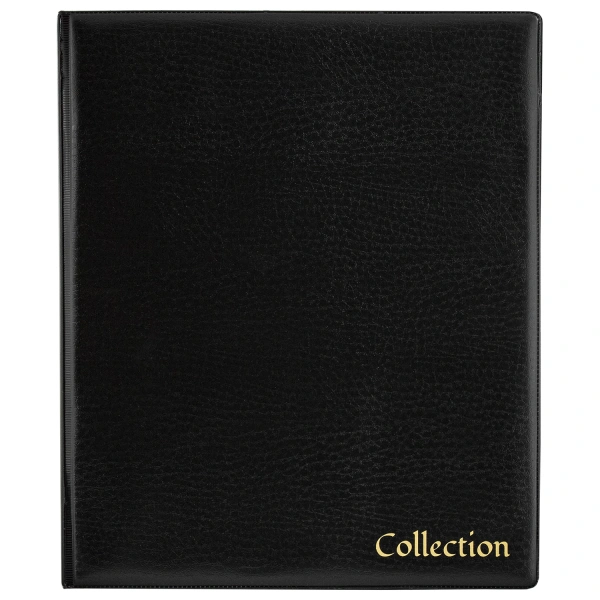 Альбом нумизмата без листов OPTIMA 230*270 мм, на кольцах, ПВХ, черный, STAFF, 238076